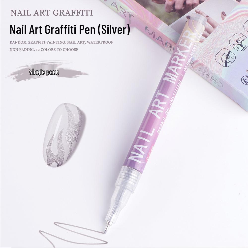 Shein Cross-Border Hot Sale Nail Art Pen Set - DIY Color Painting & Graffiti Highlighter Acrylic Marker for Outlining