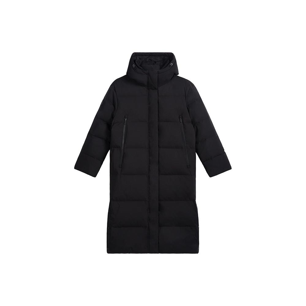 

Li Ning Однотонный логотип принт На молнии С капюшоном Удобный Дышащий Толстый Теплый Длинный Пуховик Женская верхняя одежда AYMV712-7 S