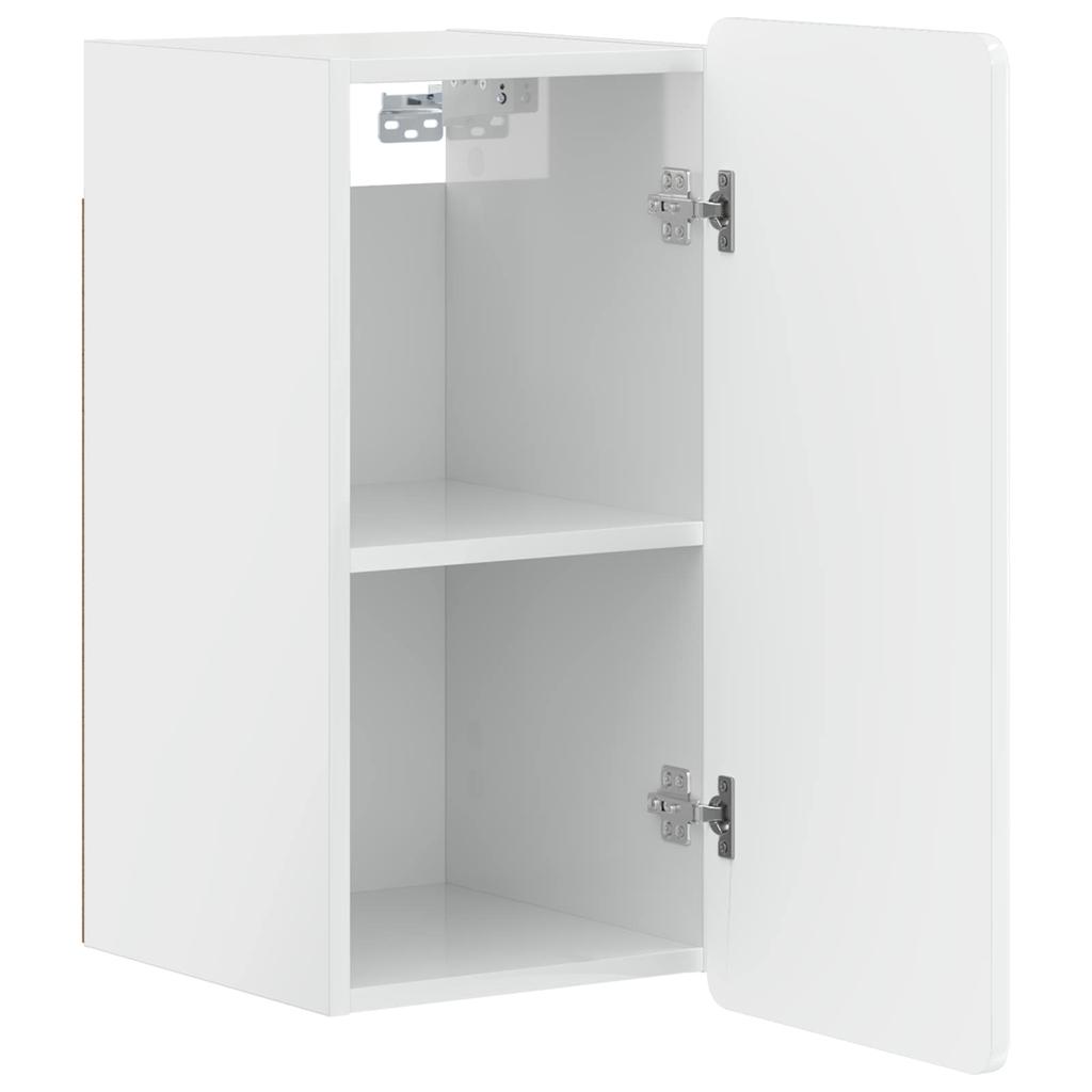 Bathroom Wall Cabinet ZWOLLE High Gloss White 30 X 31 X 63 Cm