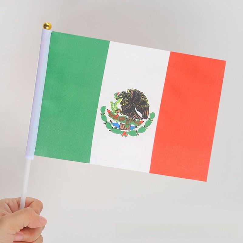 Global Football Cup Polyester Handheld Flags For Sports Fans And Festivals
