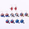 Mega World Cup Element Earrings Color-Block Rugby Helmet Acrylic Creative Earrings for Women