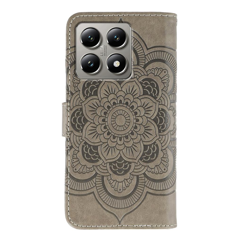 For Xiaomi 17 Pro Wallet Case with Wrist Strap Butterfly Imprint Leather Phone Cover