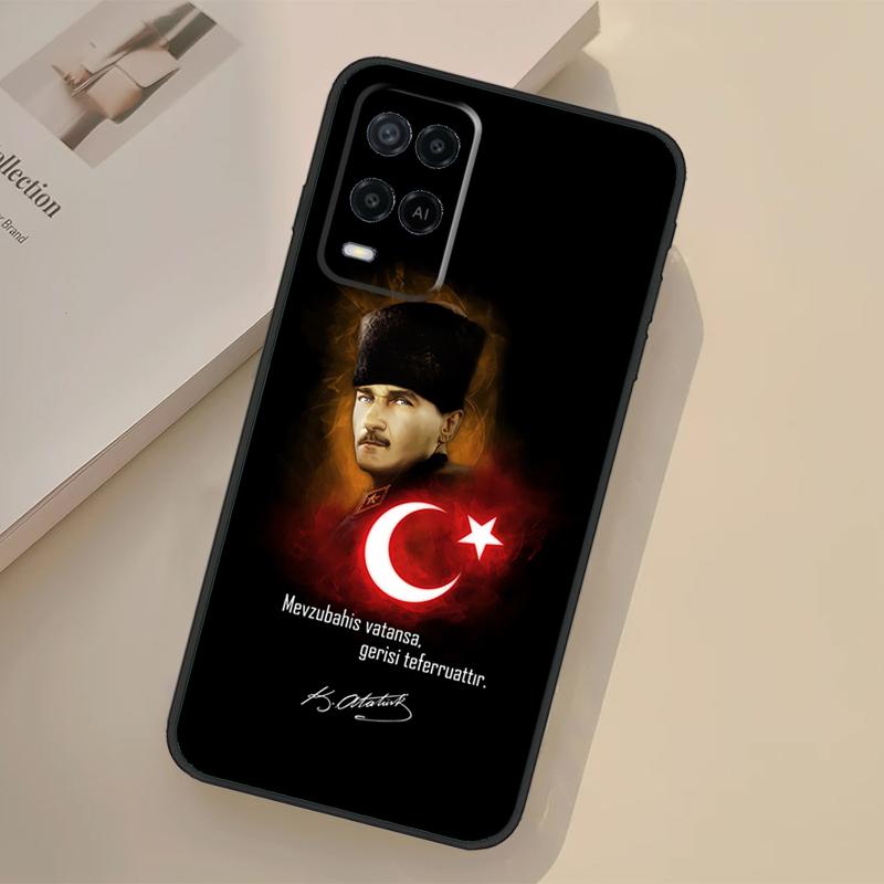 Turkey Turkish Flag Case For Oppo A17 A57 A77 A74 A54 A94 A78 A98 A18 A60 A80 A40 A38 A58 A96 A76 A16 A15 A5 Pro