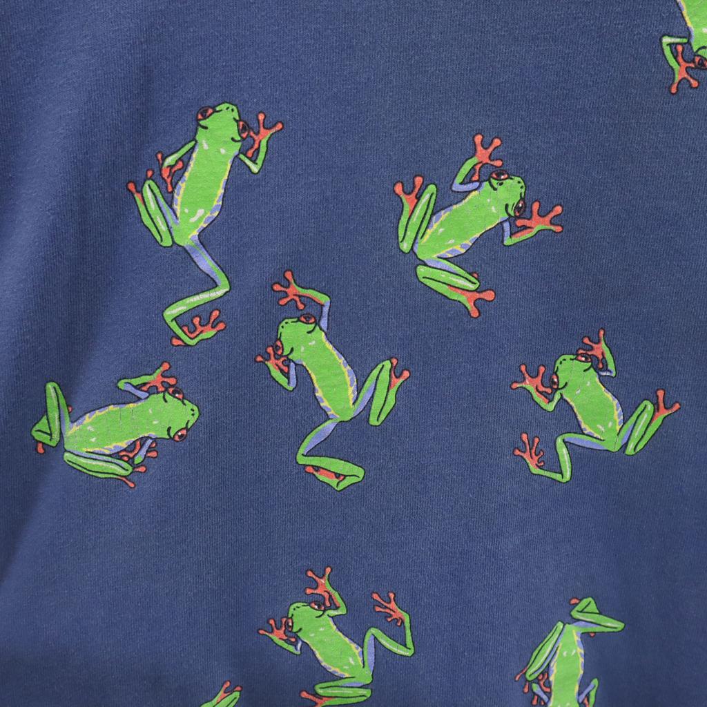 HARBORSIDE GRAPHICS 90s Old USA made frog Short sleeve Single stitch, double sided print T-shirt Men's Used