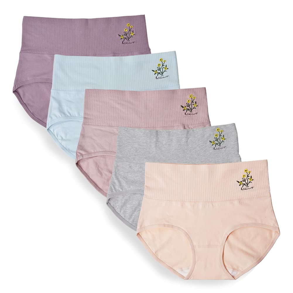 

large covers the beautiful buttocks B [TDIOSN] Women s shorts, deep, cotton, soft, non-tight, sweat-absorbent, breathable, size, tummy, [5-piece set,