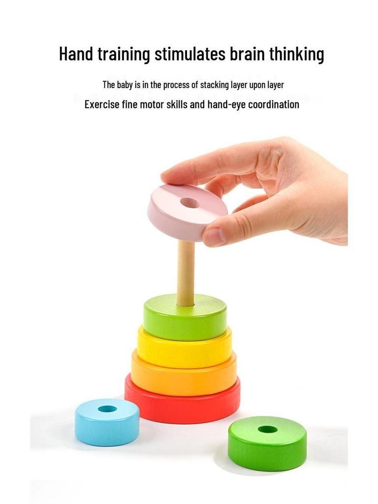 Rainbow Educational Toys Set: Enhance Color Recognition & Hand-Eye Coordination. CPC/CE Certified.
