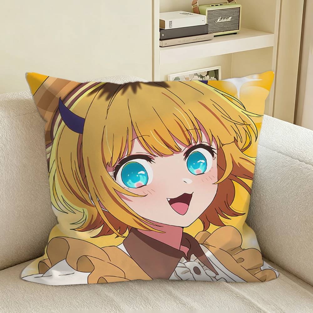 Lovely MMemCho Oshi noKo Anime Square Sofa Pillow Cover Solid Color Living Room Home Decor Cushion Case