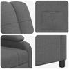 Recliner Chair Dark Grey Fabric
