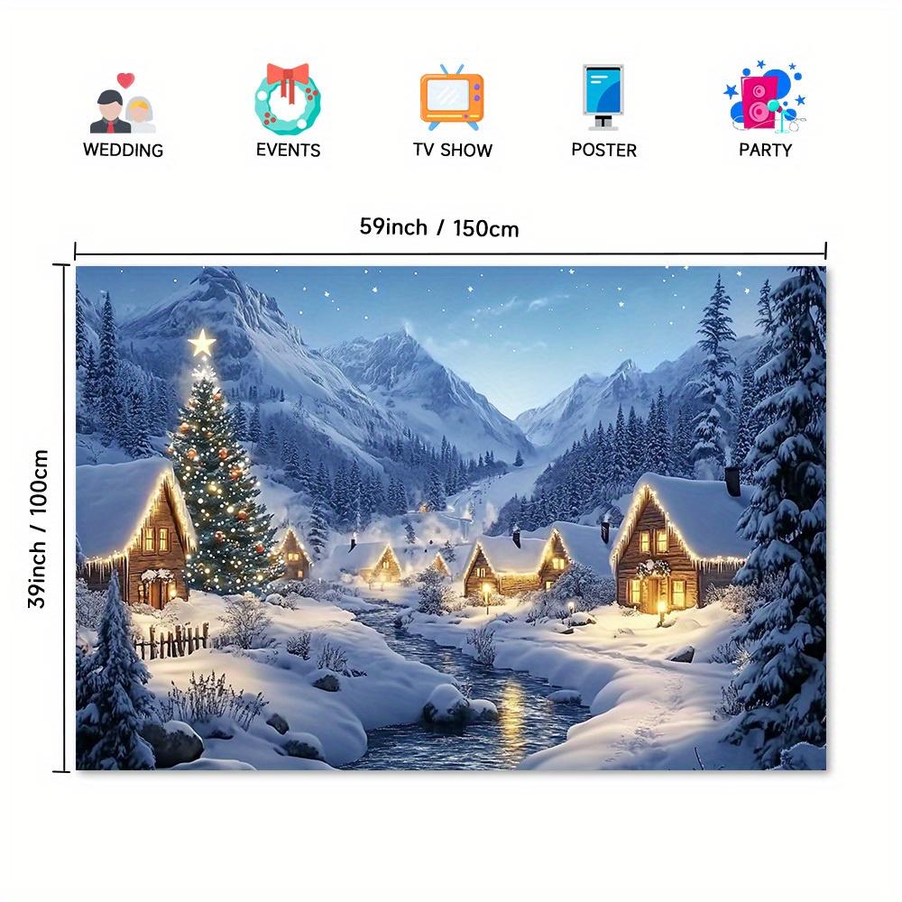 Christmas Village and Snow Forest Set. This stylish festive backdrop fabric is perfect for creating beautiful seasonal cards.ZL