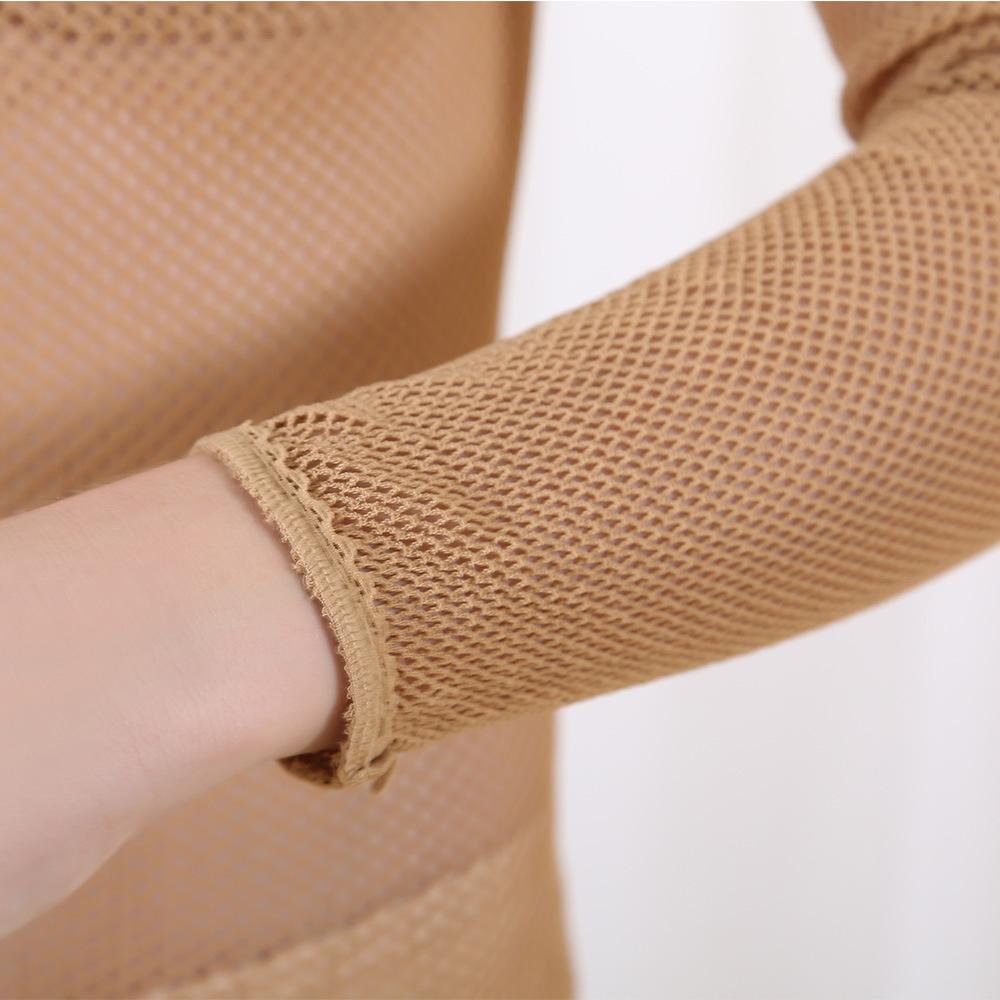 New Professional Hard Mesh Latin Dance Jumpsuit Latin Mesh Socks One-piece Mesh Caramel Full Body