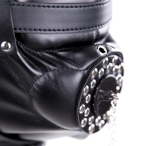 BDSM  Slave Fetish Sex Toys Adult Products Face Mask Headgear Leather Gag Cosplay