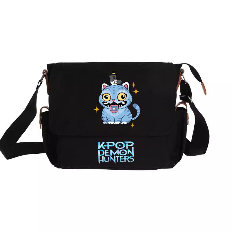 New Kpop Demon Hunter Group Printed Crossbody Bag Korean Wave Peripheral Shoulder Bag Crossbody Bag Canvas Bag Girls KTY