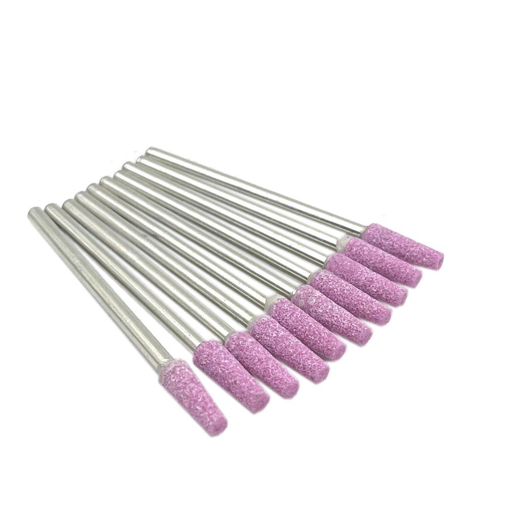 10pcs/set Stone Grinder Polisher Burs 2.35mm Shank For Contouring Shaping Porcelain Nail Rotary Stone Polisher Nail Accessory Mill Tools