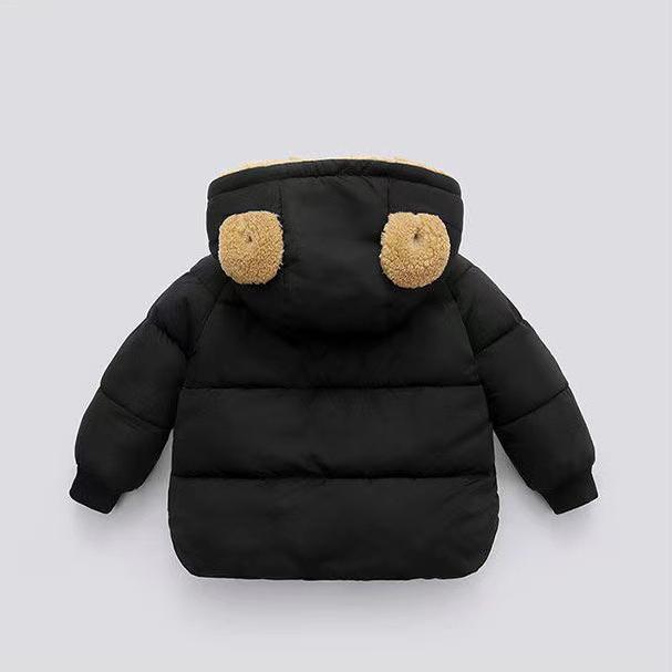 Autumn Winter Warm Outerwear Girl Boy Hooded Fleece Down Jackets Casual Jacket Children Baby Thicken Coats