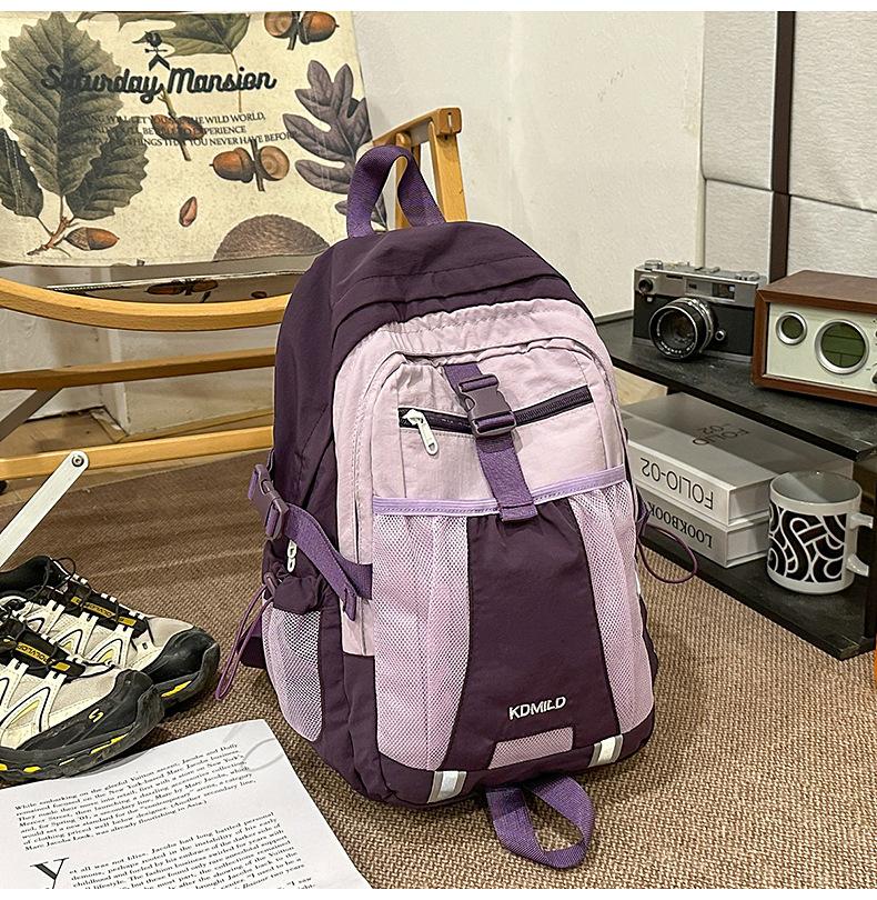 Schoolbag Outdoor Sports Large Capacity Nylon Backpack Women's Multifunctional Lightweight Student School Bag Hiking Hiking Backpack