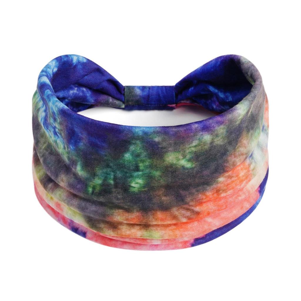 Bohemian Retro Print Yoga Headband: Wide African-Inspired Headscarf for Women