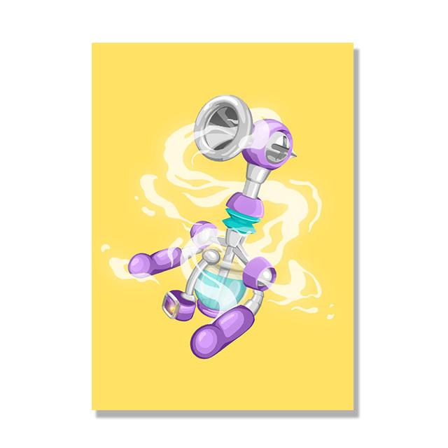 

Абстрактные фиолетовые картины на холсте с игровым контроллером, настенные постеры и принты, изображения игровых геймпадов, домашний декор 21x30cm No Framed