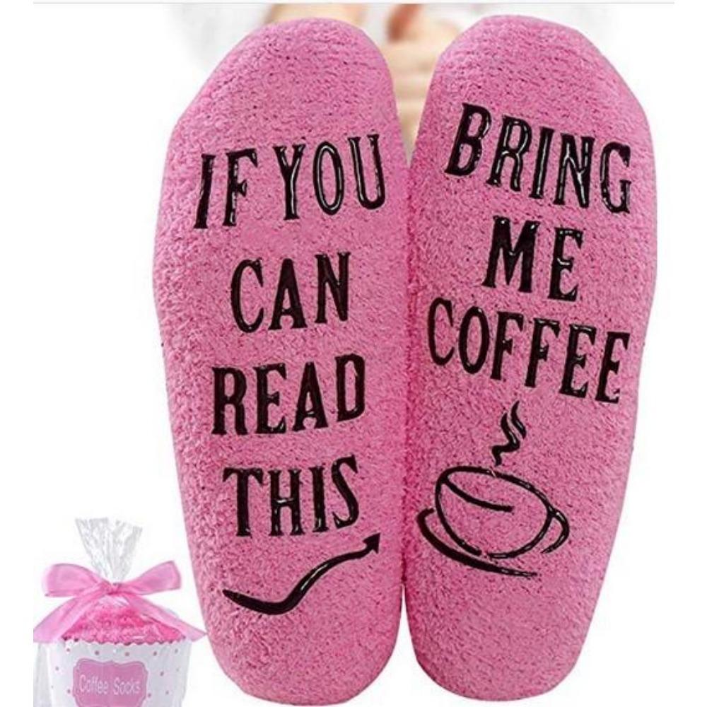 Luxury Fuzzy Wine Socks In Cupcake Gift Packaging Women Winter Fuzzy Plush Slipper Crew Socks Funny Accessory Present for Wife