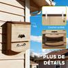 Bat Boxes, Pack of 3 Wooden Bat Houses for Outdoor, Garden, Farm, Easy to Hang, 23 x 9.5 x 36.5 cm, Natural