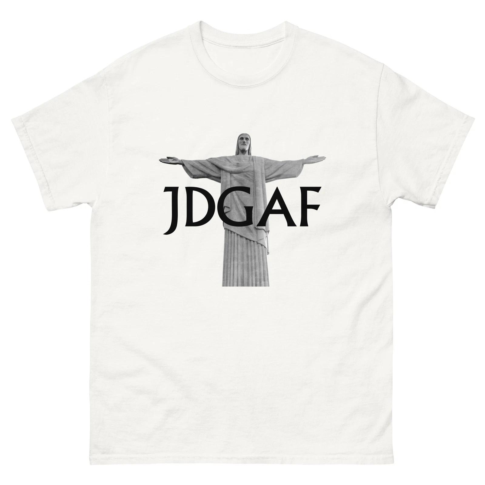 Jesus Saves Christ Christian Faith JDGAF Humor GenZ white tee shirt t-shirt L