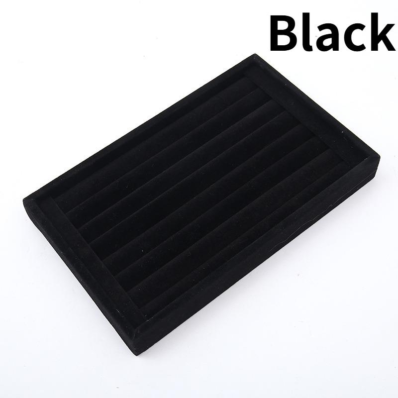 

1PC 7 Slots Jewelry Accessories Display Storage Box Case Velvet Ring Showcase Holder Earring Set Tray Organiser чёрный