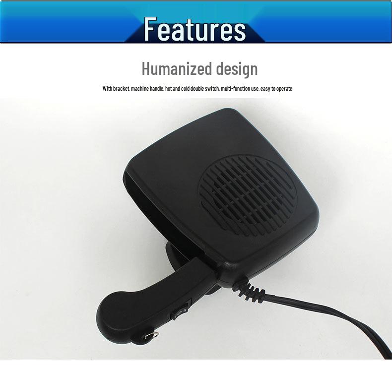 12V Electric Car Heater & Windshield Defroster - Hot & Cold Air Blower