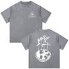 Forward Observations Group Skeleton Skull Vintage Washed Tshirt Men Clothing Fashion Gothic Oversized Casual T Shirt Streetwear