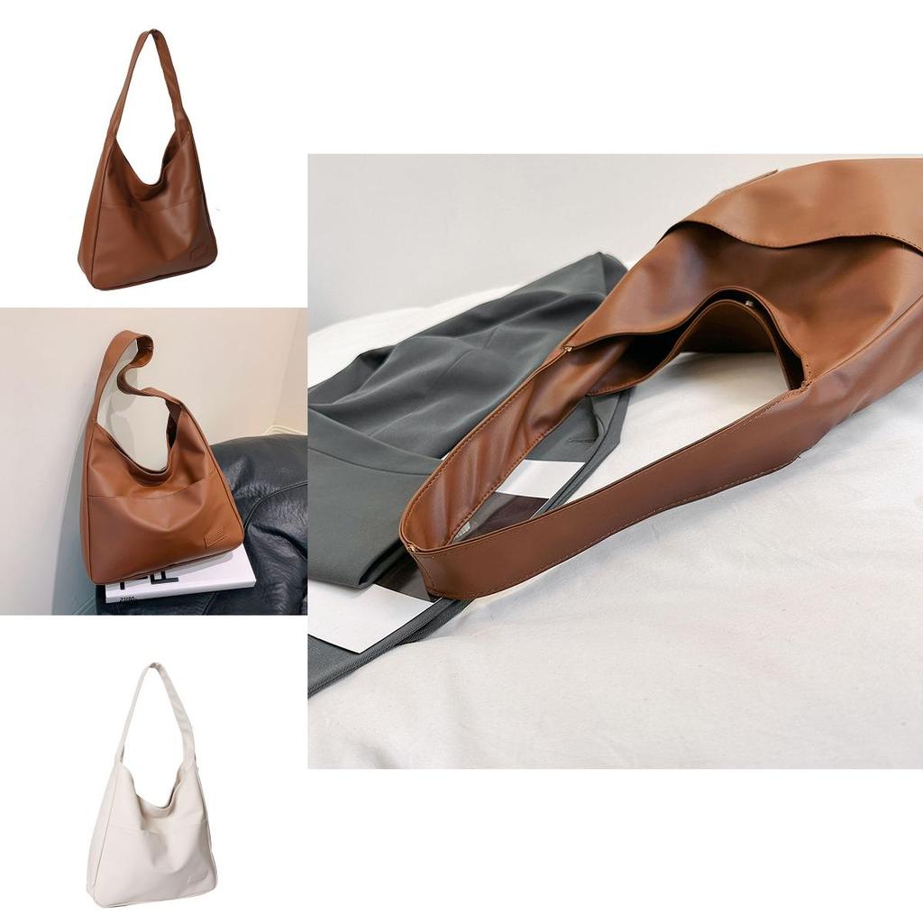 Simple Solid Color Large Capacity Women Casual Tote Bag For Daily Commuting