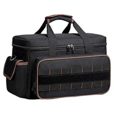 17 Inch Portable Tool Bag with Adjustable Shoulder Strap Electricians Tool Bags Waterproof for Electrician Mechanic Plumber HVAC
