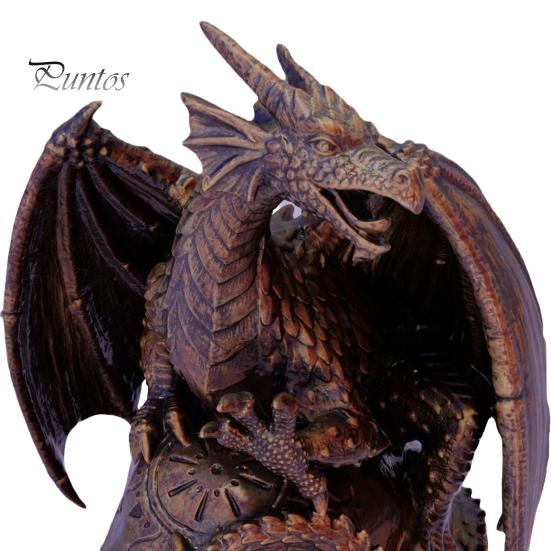 Resin Animal Sculpture Flying Dragon Skull Statue, On Human Figurine, Decorative Figurine Halloween Abstract Sculpture, Gothic Garden Decor