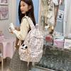 Schoolbag Junior High School Student High School Student Schoolbag Women's Casual Plaid Schoolbag Large Capacity Commuting Campus Versatile Travel 