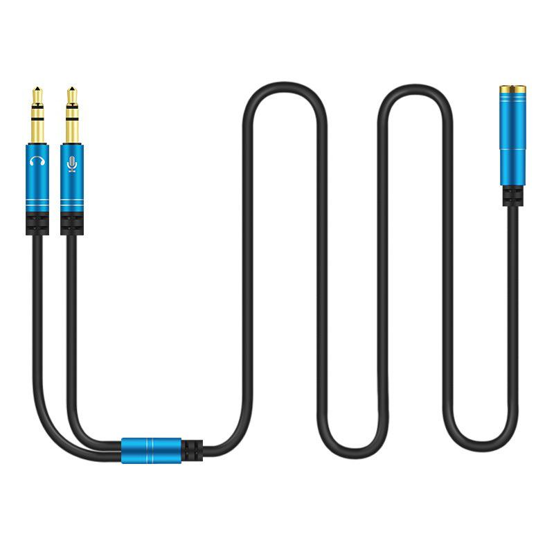 3.5mm Audio Splitter: One-to-Two Dual-Hole Computer Headset Adapter.