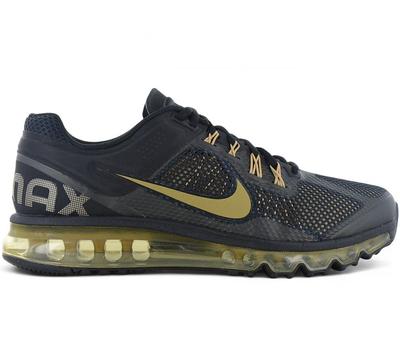 Air Max 2013 - Men's Sneakers Shoes Black-Gold HQ1927-001 ORIGINAL