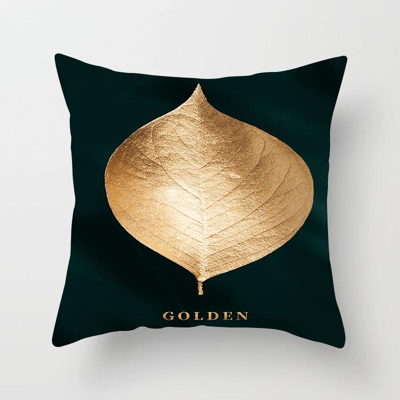 Nordic Style Modern Gold Pillowcase Home Pillow Light Luxury Sofa Pillow Cushion Cover