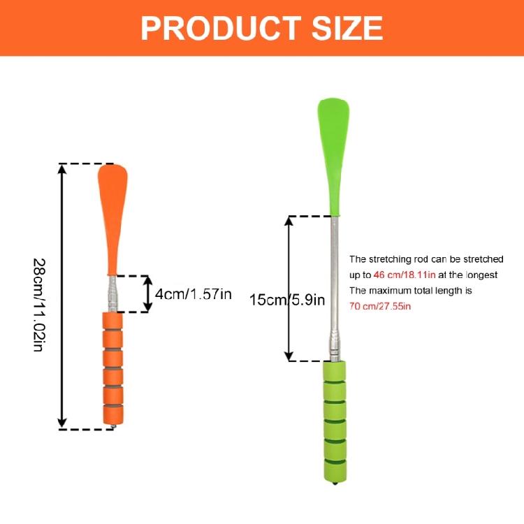 Foldable Stainless Steel Footwear Assistant Stainless Steel Telescopic Extendable Long Shoe Horn Shoe Lift Helper Tool
