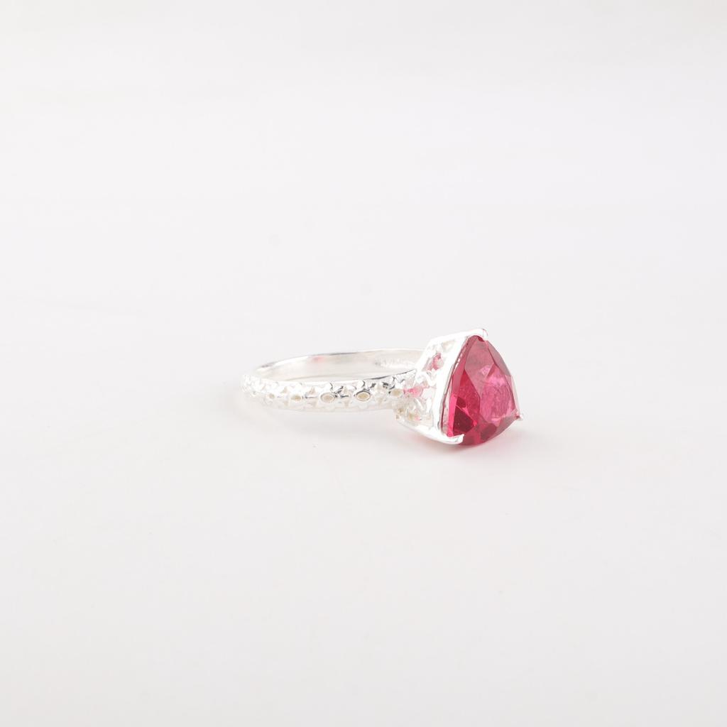 Pink Tourmaline Gemstone 925 Fine Silver Jewelry Handmade Designer Ring For Gift CZR-10-2