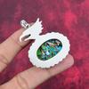 Fiesta Kingman Türkis Anhänger, 925 Massiv Sterlingsilber Edelsteinschmuck, Handgefertigter Anhänger, Für Hochzeitsgeschenk