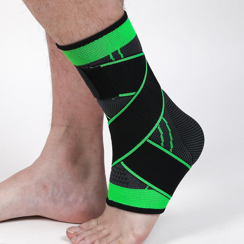 Knitted Compression Ankle Brace with Adjustable Strap, Breathable Ankle Support for Running, Hiking, Outdoor Activities