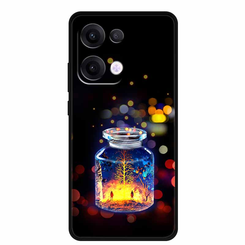 For Oppo Reno13 5G Case Soft TPU Cute Cartoon Silicon Back Cover for Oppo Reno 13 Pro Phone Cases Reno13Pro 13Pro 5G Black Shell