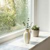 Striped Ceramic Flower Vase, Modern Decorative Vase for Fresh or Dried Flowers, Flower Holder Container for Living Room Table Centerpiece