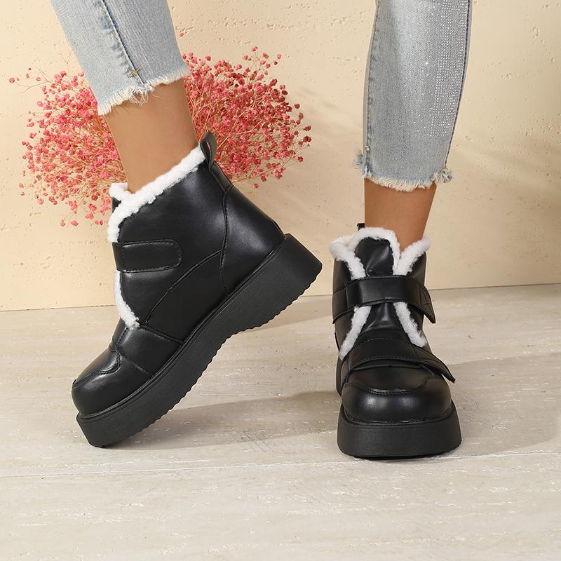Damenstiefel im britischen Stil mit mittlerem Absatz, vielseitige, dicksohlige Stiefeletten für Frühling und Herbst, lässige Mid-Calf-Stiefel