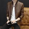 Herren Lederbekleidung Slim Fit Lässige Herrenjacke Herbstbekleidung Herren PU Lederjacke Herren