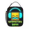 Geometry Dash Musica del Gioco Borsa Pranzo Termica Geometrica Carina per Donne Bambini Scatole per Alimenti a Prova di Perdite Borsa Termica per Pranzo Tote