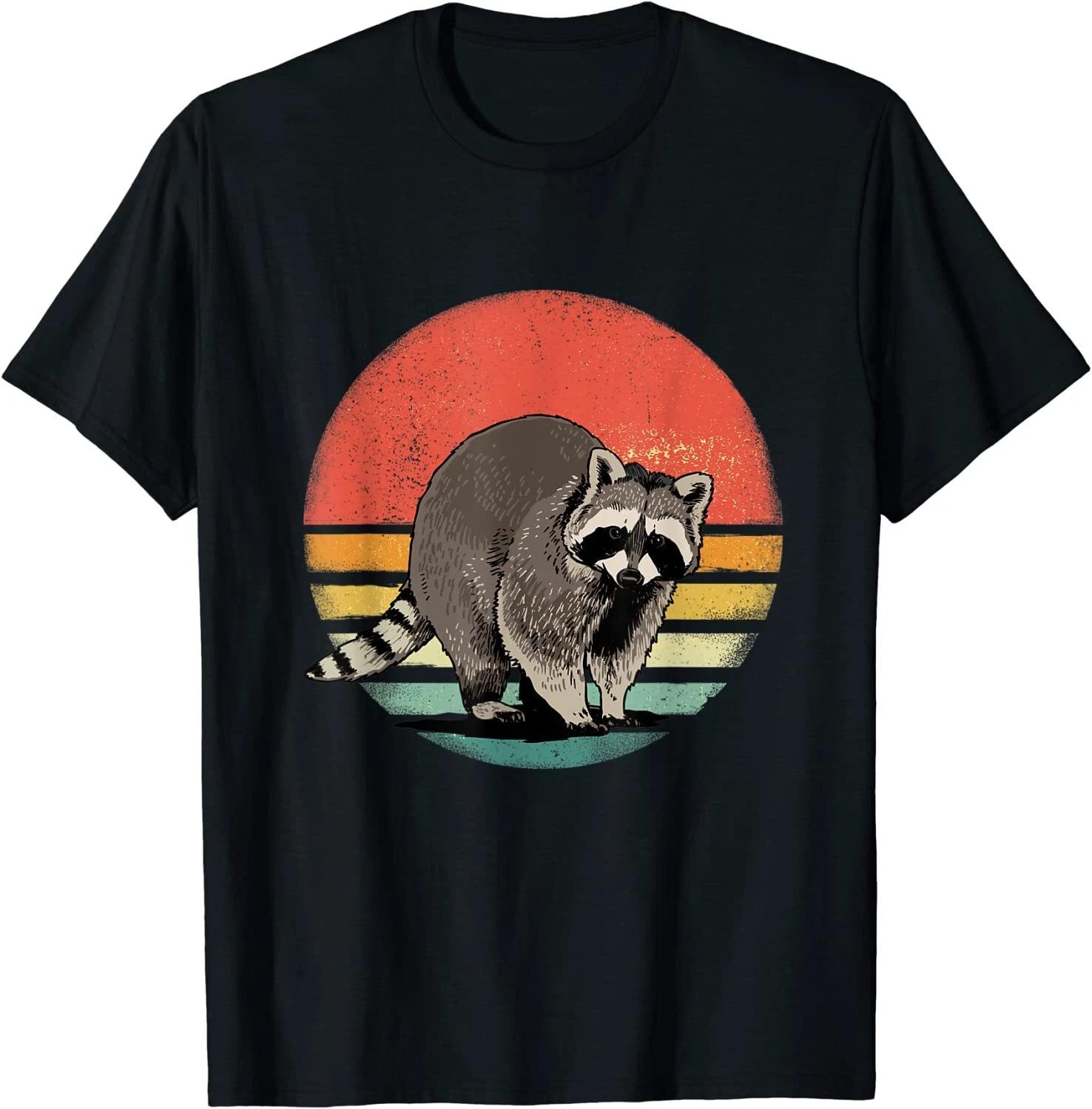 Retro Vintage Raccoon Wildlife Animal Raccoons T-Shirt XXXL