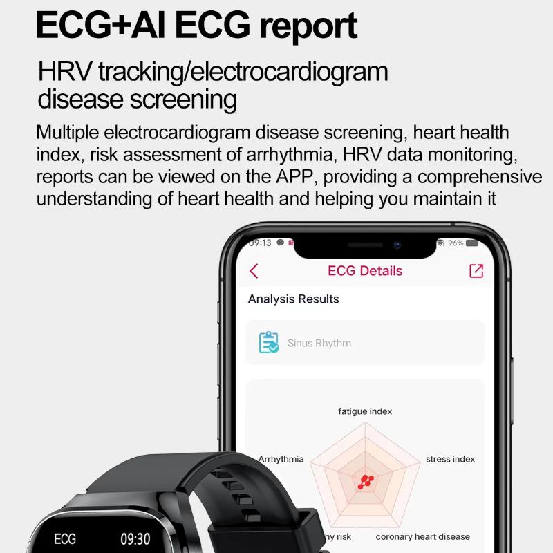 2025 New Women Smart Watch with BMI Measurement Menstrual Cycle ECG Heart Rate Blood Oxygen Sleep Fitness Tracker Smart Bracelet