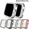 Diamant Hülle Für Apple watch 45mm 41mm 38mm 42mm 44mm 40mm Gehärtetes Glas+Stoßfänger Displayschutz Abdeckung series 9 8 7 6 5 4 3 SE 7