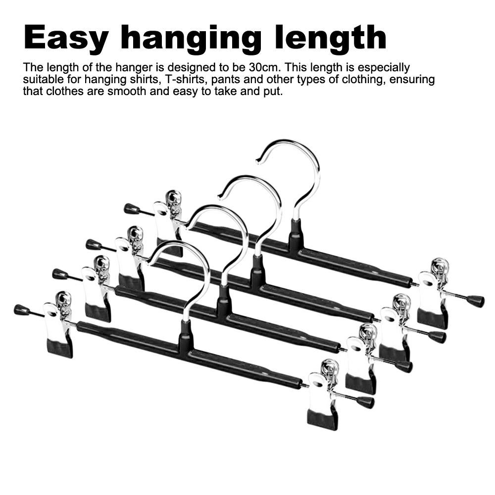 10Pcs Rack Clip Anti-slip Pants Hanger Stainless Steel Wardrobe Clip Clothespin Pants Clamp Skirt Socks Storage Clothes Hanger