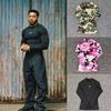 Unisex Loose Fit Camo Print Long Sleeve T-Shirt Breathable Cotton Tee for Yoga Gym Outdoor Casual Wear