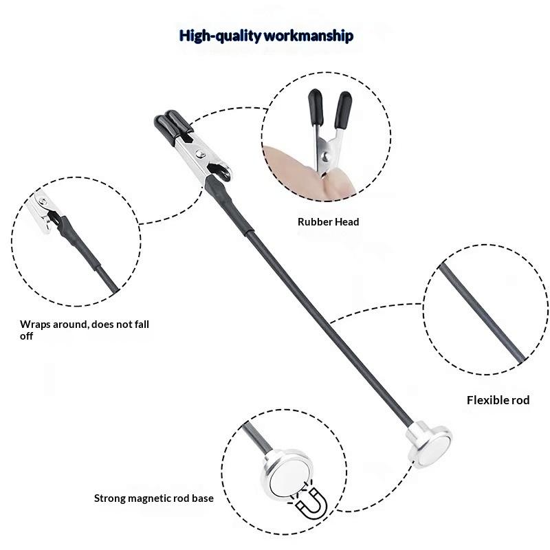 Magnetic Flexible Alligator Clips Model Painting Stand Base Holder Crocodile Clamp Price Tag Display Alloy Clip Po Note Clamp