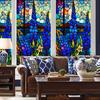 Self-adhesive PVC Static Window Sticker DIY Colorful Glass Window Film  Glass